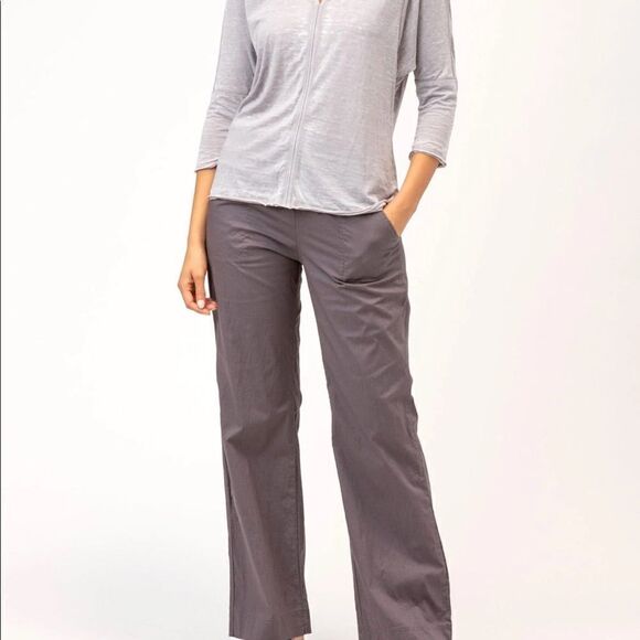 XCVI Cotton Gray Lite Weight Stretch Women’s Comfortable Waist Pants - Picture 1 of 6